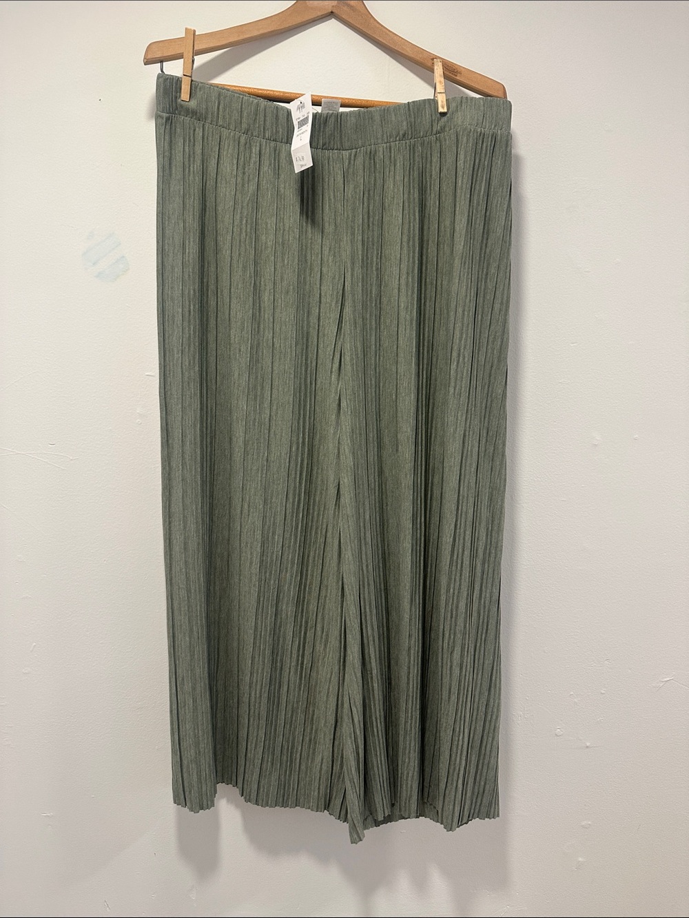 J-Jill Pleated Wide-Leg Pants in Sage Green 013